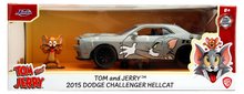 Modellini auto - Modellino auto Tom a Jerry Dodge Challenger 2015 Jada in metallo con parti apribili e figurina Jerry lunghezza 21 cm 1:24_16