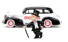 Modele machete - Mașinuța Monopoly Chevy Master 1939 Jada din metal cu piese care se deschid și figurina Uncle Pennybags 20 cm lungime 1:24_2