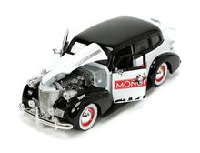 Modeli avtomobilov - Avtomobilček Monopoly Chevy Master 1939 Jada kovinski z odpirajočimi elementi in figurica Uncle Pennybags dolžina 20 cm 1:24_9