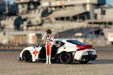 Modeli avtomobilov - Avtomobilček Robotech ´20 Toyota Supra Jada kovinski z odpirajočimi elementi in figurica Rick Hunter dolžina 20 cm 1:24_12