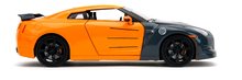 Modelle - Spielzeugauto Nissan GT-R 2009 Jada Metall mit aufklappbaren Teilen und Naruto-Figur Länge 20 cm 1:24 ab 8 Jahren_1