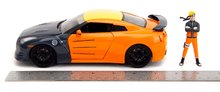 Játékautók és járművek - Kisautó Nissan GT-R 2009 Jada fém nyitható részekkel és Naruto figura hossza 20 cm 1:24_8