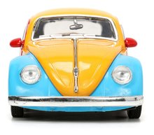Modele machete - Mașinuța Sesame Street VW Beetle 1959 Jada din metal cu părți care se deschid și figurina lui Oscar, lungime 16,5 cm 1:24_0