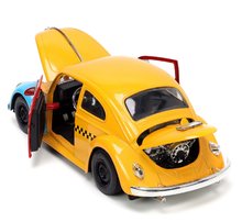 Modelle - Spielzeugautoauto Sesame Street VW Beetle 1959 Jada Metall mit aufklappbaren Teilen und einer Oscar-Figur Länge 16,5 cm 1:24_11