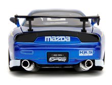 Modely - Autko Mazda RX-7 1993 Street Fighter Jada metalowe z otwieranymi częściami i figurką Chun-Li o długości 20 cm 1:24 od 8 lat_2