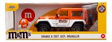 Modelle - Spielzeugauto Jeep Wrangler 2007 M&M Jada Metall mit Türen zum Öffnen und einer orangefarbenen Figur Länge 18 cm 1:24 ab 8 Jahren_12