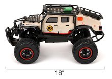 Vozila na daljinsko upravljanje - Autíčko na diaľkové ovládanie RC Jeep Gladiator 4x4 Jurassic World Jada terénne s pohonom 4 kolies dĺžka 45 cm 1:12 JA3259000_6