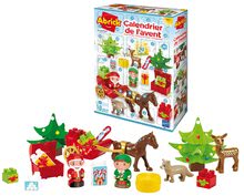 Gioco di costruzioni per bambini  Abrick - Calendario dell'avvento 2020 Abrick Écoiffier Babbo Natale con slitta e animali di bosco, 24 pezzi dai 18 mesi_0