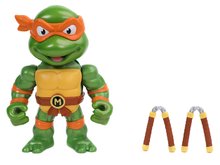 Akcióhős, mesehős játékfigurák - Figura gyűjtői darab Turtles Michelangelo Jada fém mozgatható karokkal magassága 10 cm_0
