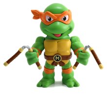 Akcióhős, mesehős játékfigurák - Figura gyűjtői darab Turtles Michelangelo Jada fém mozgatható karokkal magassága 10 cm_3