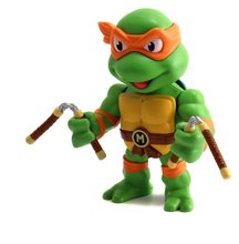 Akcióhős, mesehős játékfigurák - Figura gyűjtői darab Turtles Michelangelo Jada fém mozgatható karokkal magassága 10 cm_0
