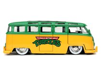 Modelle - Spielzeugauto Ninja Turtles VW Bus 1962 Jada Metall mit aufklappbarer Tür und Leonardo-Figur Länge 20 cm 1:24_3