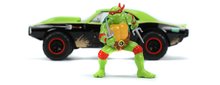 Modellini auto - Modellino auto Tartarughe Ninja Chevy Camaro in metallo con sportelli apribili e figurina Raffaello lunghezza 19 cm 1:24_2