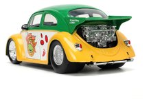 Modeli avtomobilov - Avtomobilček Ninja želve VW Drag Beetle 1959 Jada kovinski z odpirajočimi vrati in figurica Michelangelo dolžina 19 cm 1:24_2