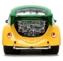 Modely - Autko Ninja żółwie VW Drag Beetle 1959 Jada metalowe z otwieranymi drzwiami i figurą Michała Anioła, długość 19 cm, 1:24_3