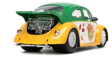 Modeli avtomobilov - Avtomobilček Ninja želve VW Drag Beetle 1959 Jada kovinski z odpirajočimi vrati in figurica Michelangelo dolžina 19 cm 1:24_4