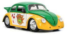 Modeli avtomobilov - Avtomobilček Ninja želve VW Drag Beetle 1959 Jada kovinski z odpirajočimi vrati in figurica Michelangelo dolžina 19 cm 1:24_6