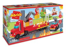 Jeux de construction Abrick - Stavebnica auto požiarnik Abrick Fire Truck Operation Écoiffier avec une figurine et 2 véhicules à partir de 18 mois_1