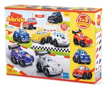 Cuburi de construit Abrick - Joc de construit Abrick Fast Car Écoiffier 7 mașinuțe rapide + 3 mașinue gratuit de la 3 ani_0