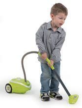 Hry na domácnost - Úklidový vozík Clean Smoby s elektronickým vysavačem a 9 doplňky zelený_3