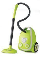 Hry na domácnost - Úklidový vozík Clean Smoby s elektronickým vysavačem a 9 doplňky zelený_1