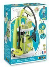 Jocuri de uz casnic - Cărucior de curăţenie Clean Smoby cu aspirator electronic şi cu 9 accesorii verde_7