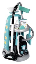 Hry na domácnosť - Set upratovací vozík s elektronickým vysávačom Cleaning Trolley Vacuum Cleaner Smoby a stôl KidTable s 2 stoličkami KidChair_1