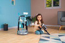 Giochi per le casalinghe - Carrello pulizie con folletto Rowenta Trolley+Vacuum Cleaner Smoby con scopa secchio e 10 accessori_0