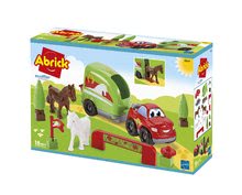 Slagalice Abrick - Kocke Terenski auto s prikolicom za konje Écoiffier s dodacima od 18 mjeseci starosti_1