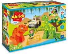 Cuburi de construit Abrick - Joc de construit cu dinozauri Dino Park Écoiffier cu figurine și vehicule de la 18 luni_3