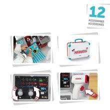 Chariots médicaux pour enfants - Valise médicale Smoby avec équipement technique avec 12 suppléments médicaux et un appareil_3