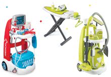 Seturi cărucioare medicale - Set cărucior medical electronic Medical Smoby și cărucior de curăţat cu aspirator şi masă de călcat_26