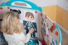 Školní tabule - Lékařská ordinace s anatomií lidského těla Doctor's Office Smoby oboustranná s rentgenem a zrakovým testem a 65 doplňků_0