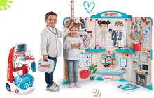 Set de consultorio médico con anatomía del cuerpo humano Doctor's Office Smoby y carrito médico electrónico con sonido y luz