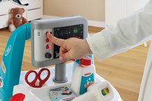 Zdravniški vozički za otroke - Zdravniški voziček elektronski Medical Trolley Smoby z zvoki in lučko in 16 dodatki v kovčku_1
