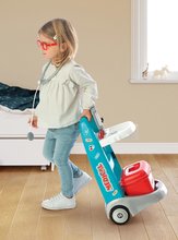 Zdravniški vozički za otroke - Zdravniški voziček elektronski Medical Trolley Smoby z zvoki in lučko in 16 dodatki v kovčku_2