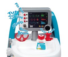 Zdravniški vozički za otroke - Zdravniški voziček elektronski Medical Trolley Smoby z zvoki in lučko in 16 dodatki v kovčku_0