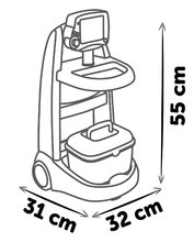 Zdravniški vozički za otroke - Zdravniški voziček elektronski Medical Trolley Smoby z zvoki in lučko in 16 dodatki v kovčku_1