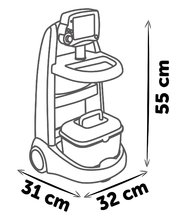 Lekárské vozíky pre deti - Lekársky vozík elektronický Medical Trolley Smoby so zvukmi a svetlom a 16 doplnkami v kufríku_1