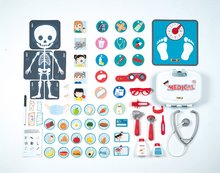 Lékařské vozíky pro děti - Lékařská ordinace s anatomií lidského těla Doctor´s Office Smoby radiologie s RTG a zrakovým testem oboustranná 65 doplňků_3