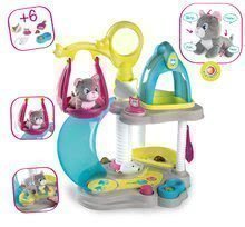 Domčeky pre bábiky sety - Set domček pre bábiku Violette Baby Nurse Large Doll's Play Center Smoby a domček pre mačičku s hojdačkou a šmykľavkou_0