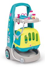 Zdravniški vozički za otroke - Veterinarski voziček s kovčkom Veterinary Trolley Smoby za plišastega mucka z 8 zdravniškimi dodatki_9