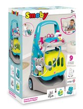Zdravniški vozički za otroke - Veterinarski voziček s kovčkom Veterinary Trolley Smoby za plišastega mucka z 8 zdravniškimi dodatki_11