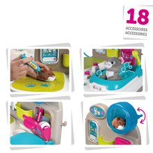 Centru de îngrijire pentru păpuși - Set căsuță pentru păpușă Large Doll's Play Center Natur D'Amour Baby Nurse Smoby și clinică veterinară cu animale păpușă 32 cm_3