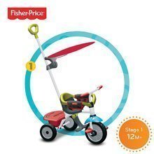 Tricikli za djecu od 10 mjeseci - Tricikl Fisher-Price Jolly Plus smarTrike zeleno-crveni od 12 mjeseci_0