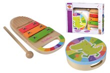 Instrumente muzicale de jucărie - Instrumente muzicale din lemn Music Set Eichhorn tobă și xilofon de la 12 luni_0