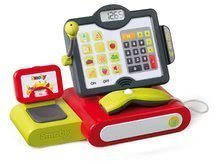 Negozi - Registratore di cassa Marchande Smoby elettronico con suono, bilancia, scanner e 25 accessori rosso_1
