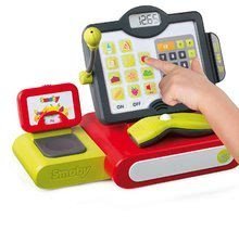 Negozi - Registratore di cassa Marchande Smoby elettronico con suono, bilancia, scanner e 25 accessori rosso_3