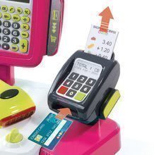 Szupermarketek gyerekeknek - Pénztárgép Mini Shop Smoby elektronikus mérleggel, terminállal, kódleolvasóval és 27 kiegészítővel rózsaszín_3