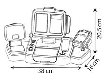 Supermarteturi pentru copii - Casă de marcat cu înregistrare și funcții electronice Large Cash Register Smoby cu scanner funcțional, calculator și cântar mecanic și 30 de accesorii_1